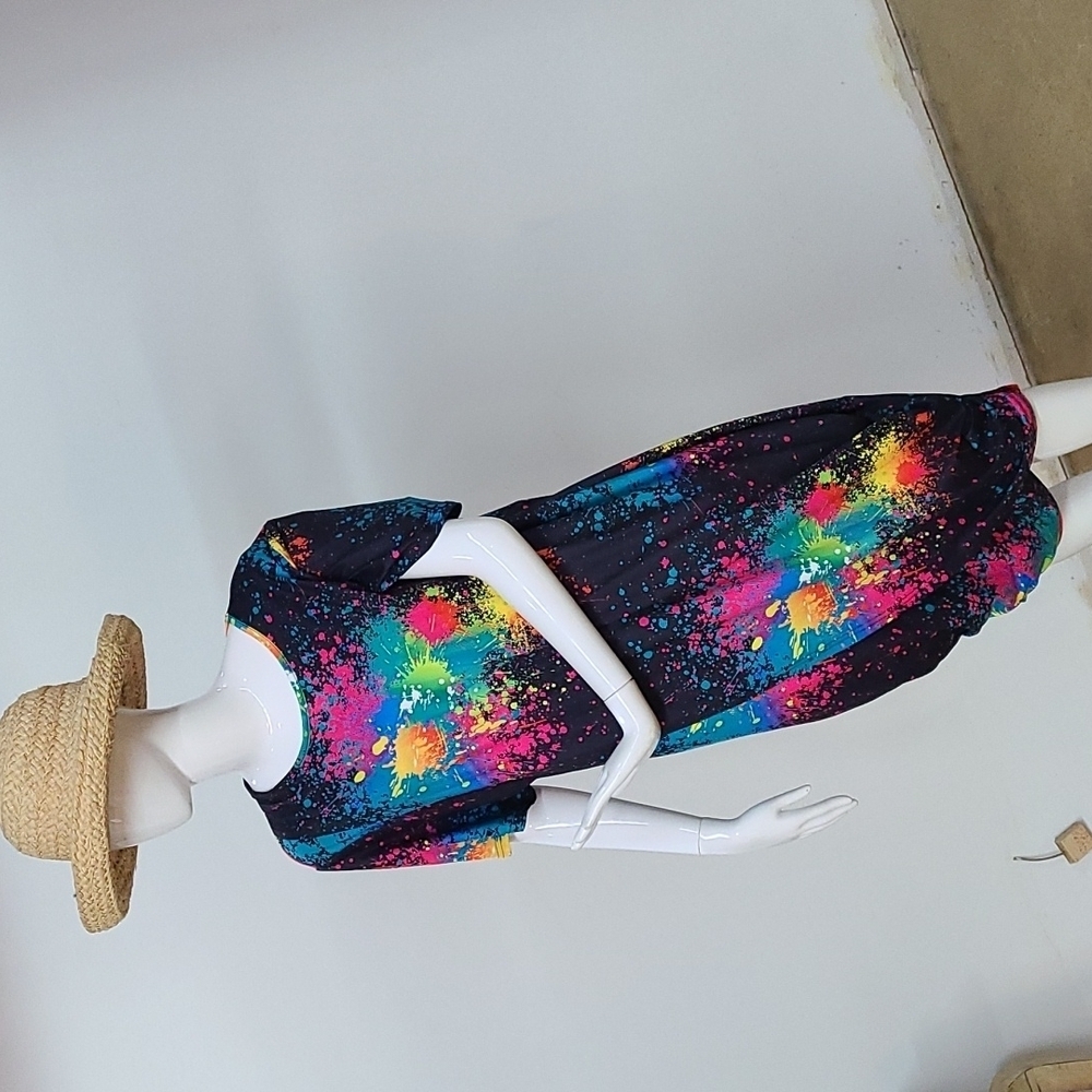 Shein Colorful Paint Splatter Dress